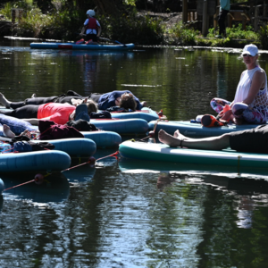 YOGA & Yoga on a Paddle Board & SUP. SupYogaSavasana